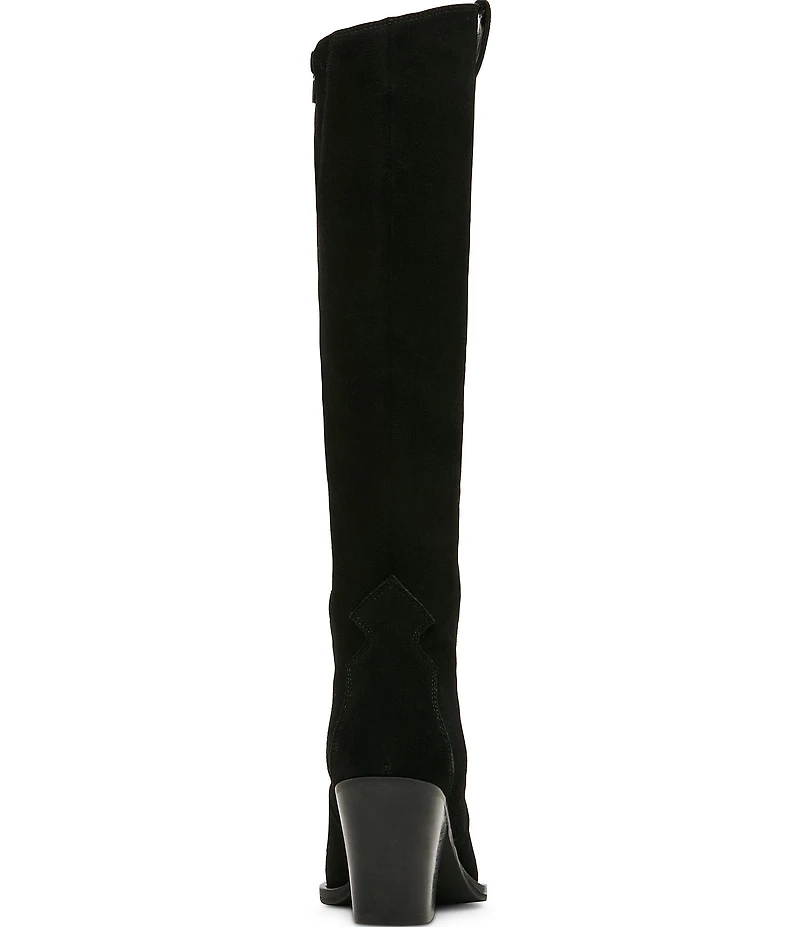 Blondo Opal Waterproof Suede Western Block Heel Tall Boots