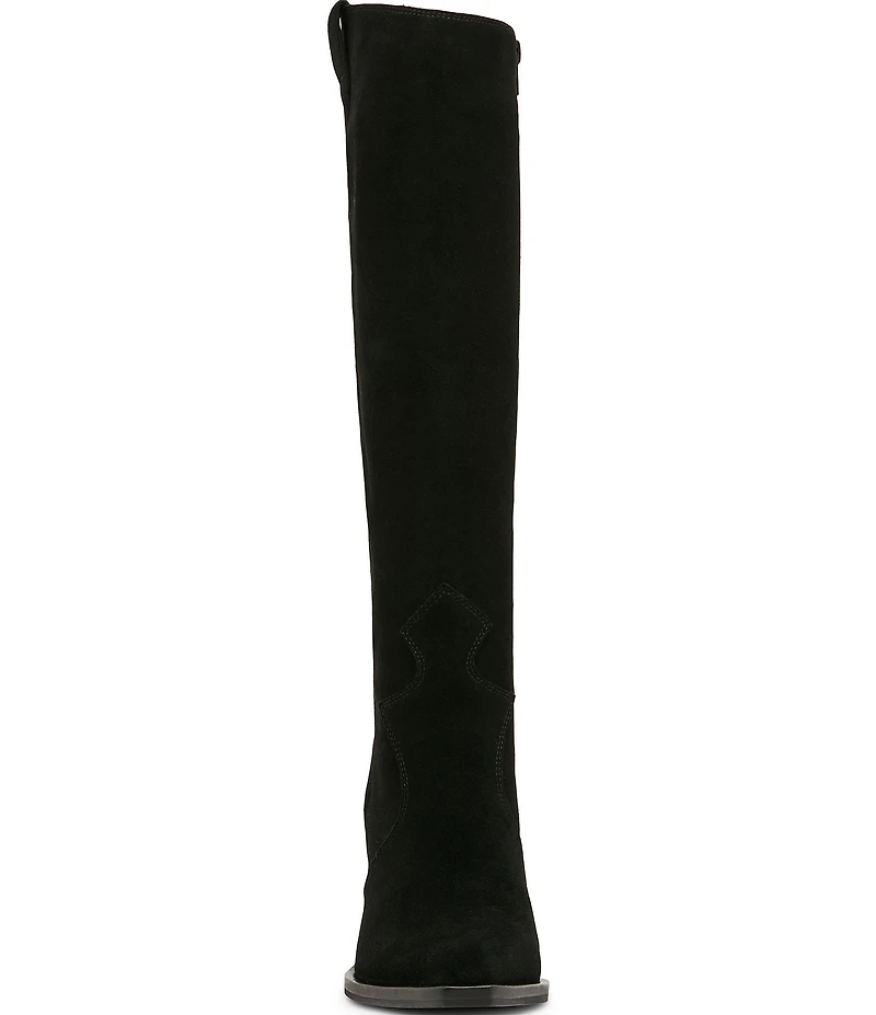 Blondo Opal Waterproof Suede Western Block Heel Tall Boots