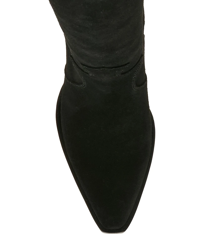 Blondo Opal Waterproof Suede Western Block Heel Tall Boots