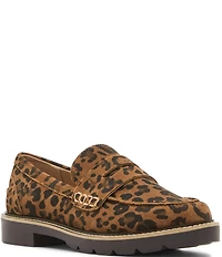 Blondo Penny Leopard Suede Loafers