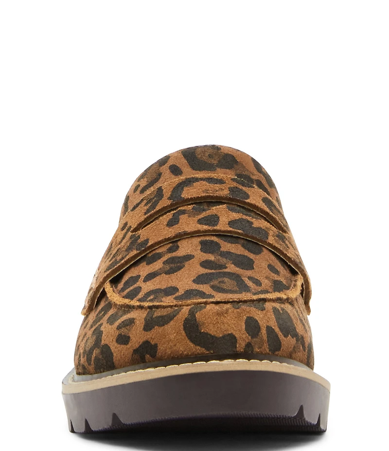 Blondo Penny Leopard Suede Loafers