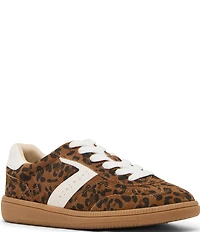 Blondo Remmie Leopard Print Suede Water Resistant Classic Retro Sneakers