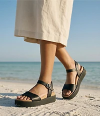 Blondo Rifkin Waterproof Leather Ankle Strap Sandals
