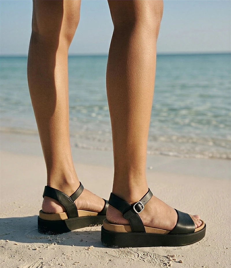 Blondo Rifkin Waterproof Leather Ankle Strap Sandals