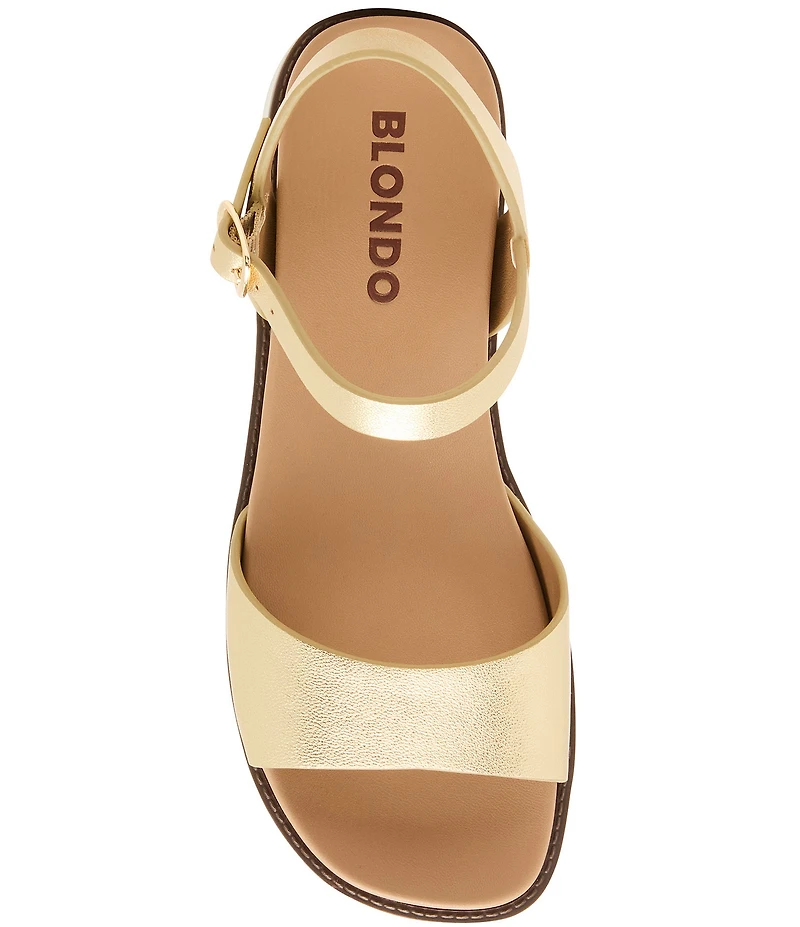 Blondo Rifkin Waterproof Leather Ankle Strap Sandals