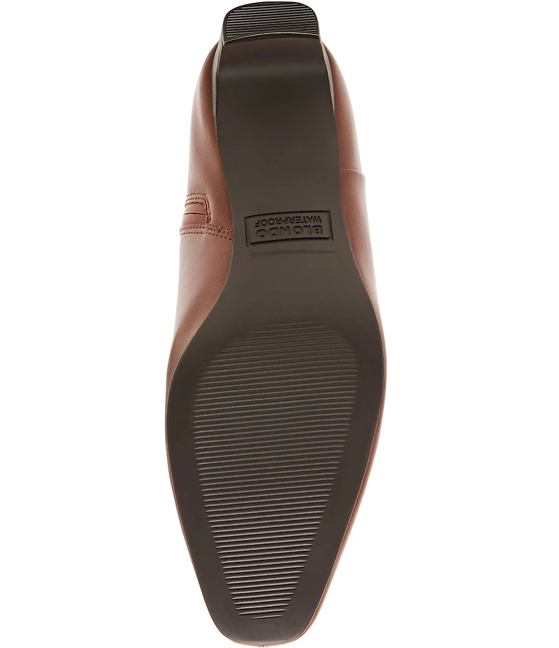 Blondo Serra Waterproof Leather Slim Block Heel Booties