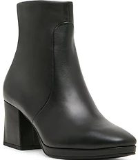 Blondo Shyna Waterproof Leather Block Heel Booties