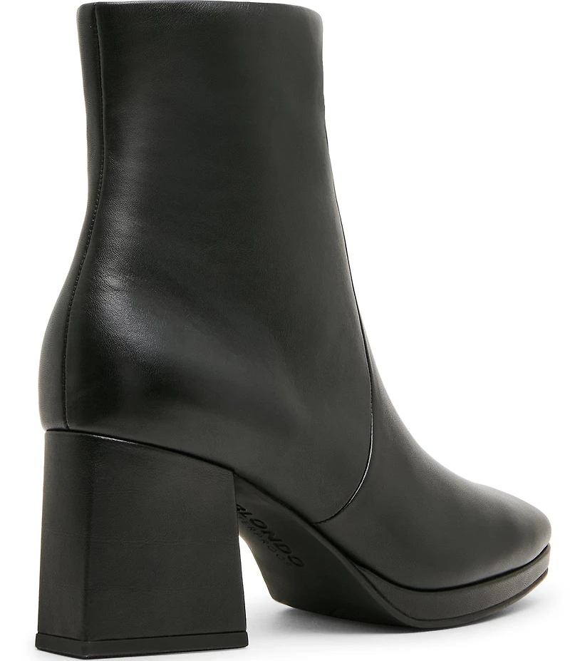 Blondo Shyna Waterproof Leather Block Heel Booties