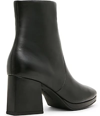 Blondo Shyna Waterproof Leather Block Heel Booties
