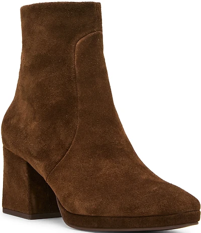 Blondo Shyna Waterproof Suede Block Heel Booties