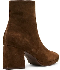 Blondo Shyna Waterproof Suede Block Heel Booties
