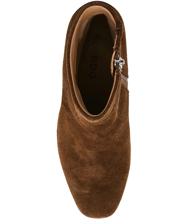 Blondo Shyna Waterproof Suede Block Heel Booties