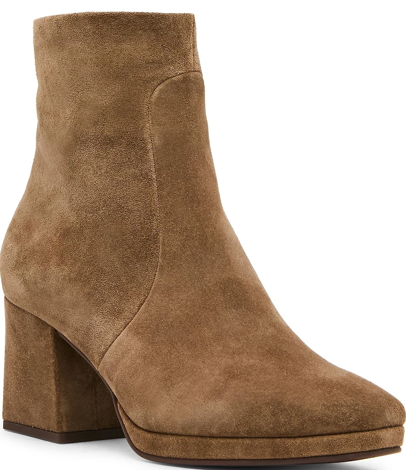Blondo Shyna Waterproof Suede Block Heel Booties