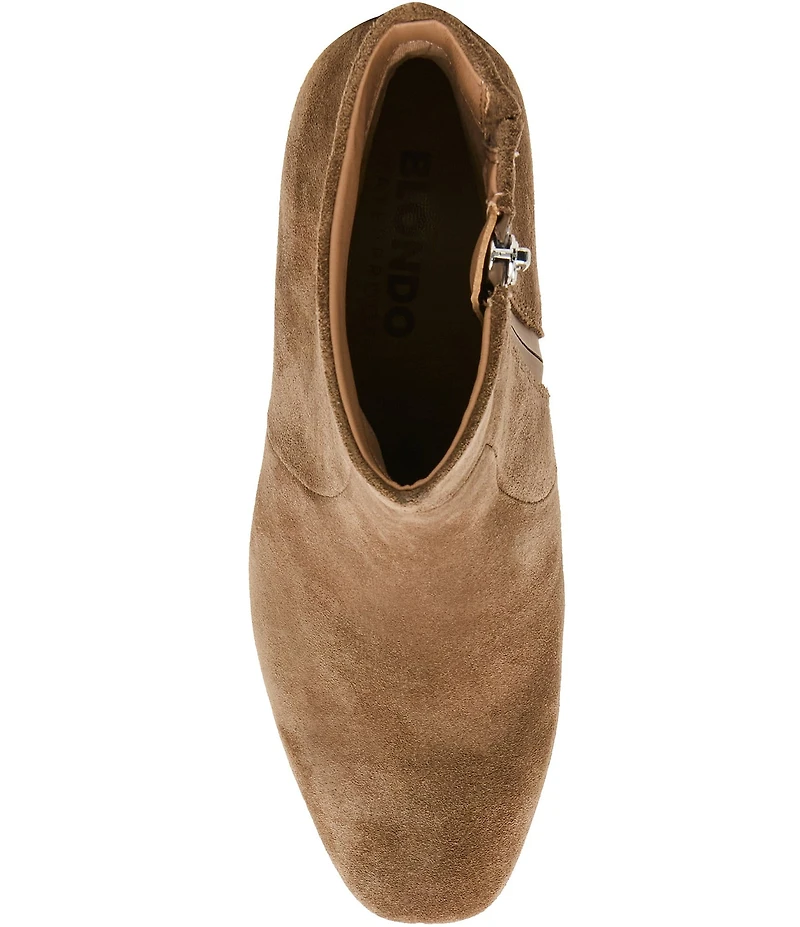 Blondo Shyna Waterproof Suede Block Heel Booties