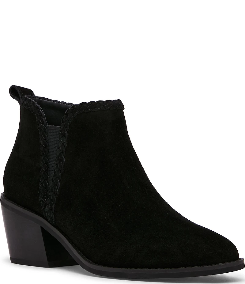Blondo Temple Waterproof Suede Braid Detail Booties