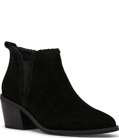 Blondo Temple Waterproof Suede Braid Detail Booties