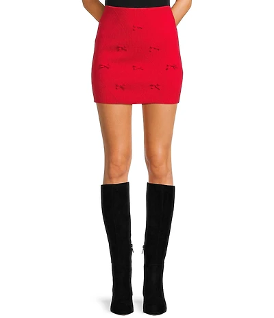 Blu Pepper Bow Front Coordinating Mini Skirt