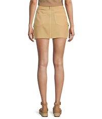 Blu Pepper Cargo Raw Hem Mini Skirt