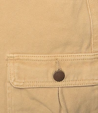 Blu Pepper Cargo Raw Hem Mini Skirt
