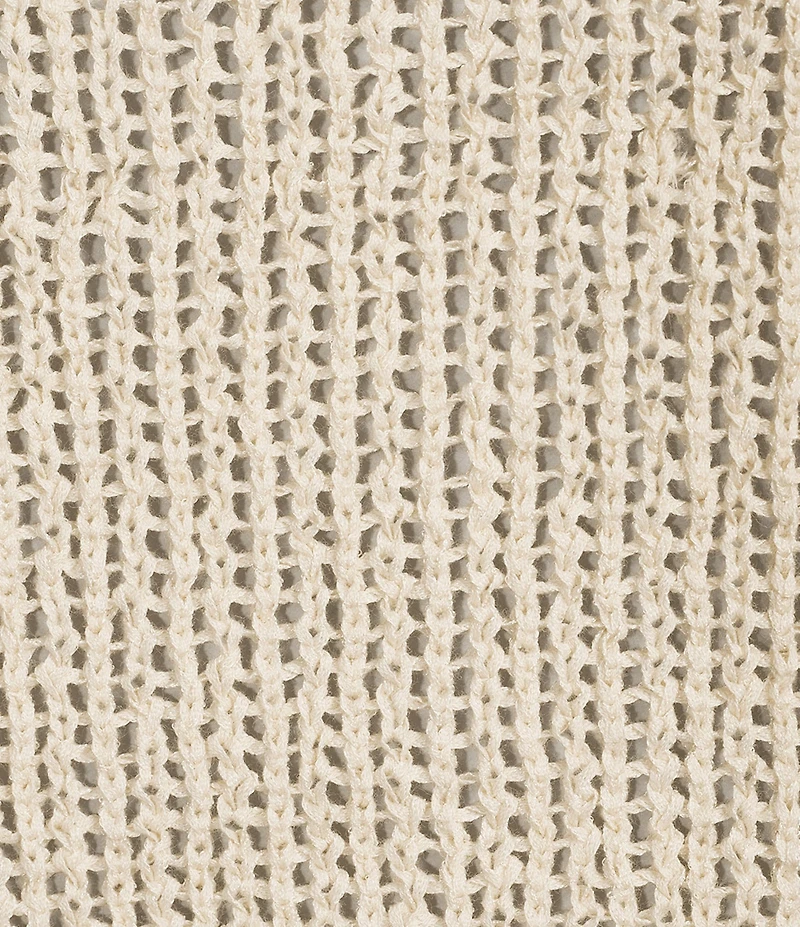 Blu Pepper Crochet Knit Button Front Bell Sleeve Cardigan