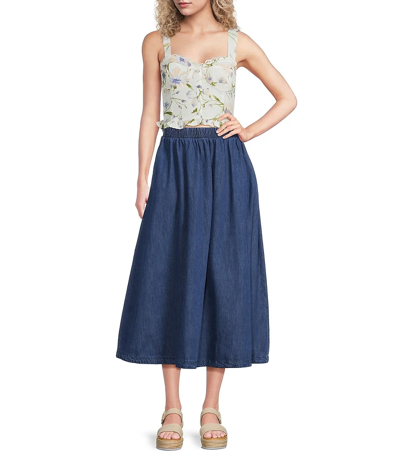 Blu Pepper Denim Maxi Skirt