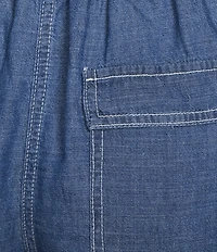 Blu Pepper Denim Tie Front Shorts