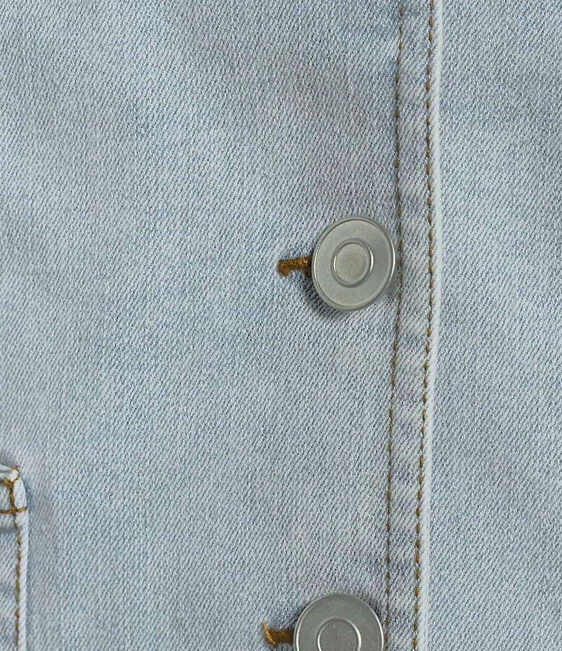 Blu Pepper Denim V-Neck Button Front Vest