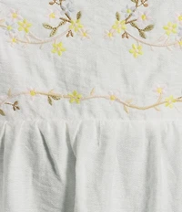 Blu Pepper Embroidered Square Neck Tank Top