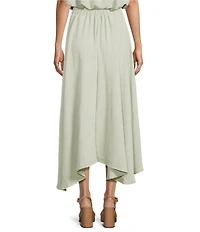 Blu Pepper Coordinating Flared Pleated Midi Skirt