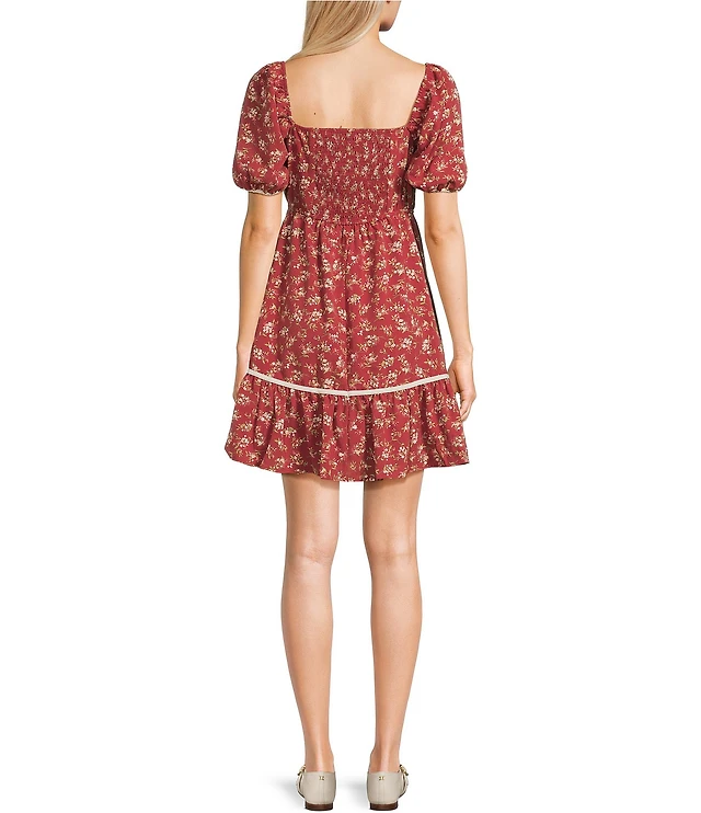 Blu Pepper Floral Print Ricrac Trim Midi Dress at Hamilton Place in Chattanooga, TN Blu Pepper Floral Print Ricrac Trim Midi Dress at Hamilton Place in Chattanooga, TN