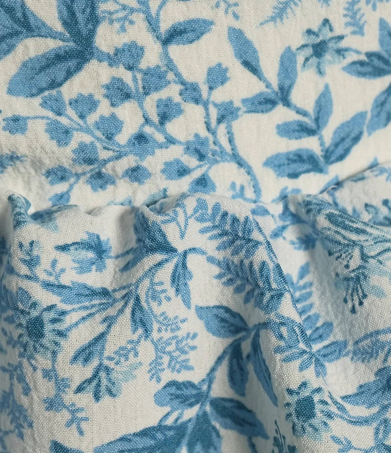 Blu Pepper Floral Print Square Neck Tie Back Layered Midi Dress