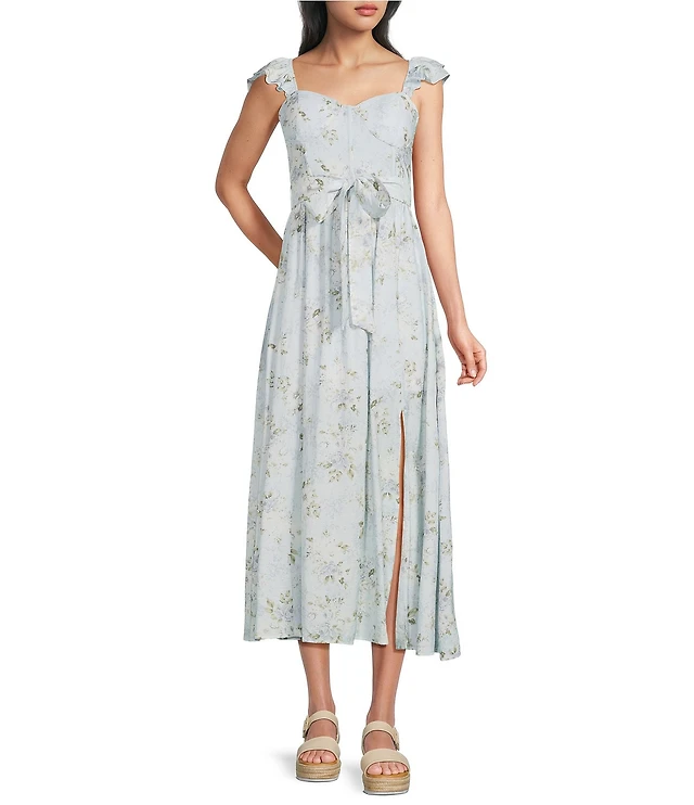 satin and lace midi dress Lace Trim Midi Slip Dress | Designer Collection main image 0