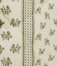 Blu Pepper Floral Printed Scalloped Hem Tie Front Vest