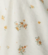 Blu Pepper Floral Printed Sweetheart Neck Tiered Midi Dress