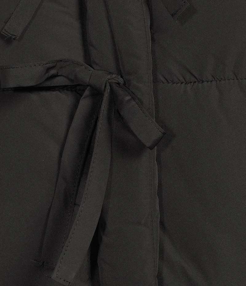 Blu Pepper Flutter Sleeve Bow Detail Zip-Up Puffer Vest