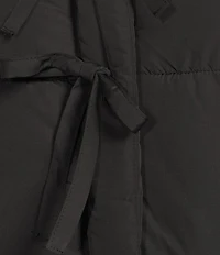 Blu Pepper Flutter Sleeve Bow Detail Zip-Up Puffer Vest