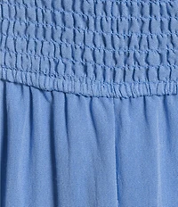 Blu Pepper Flutter Sleeve Smocked V-Neck Midi Dress