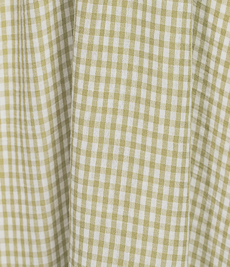 Blu Pepper Gingham Square Neck Tie Front Midi Dress