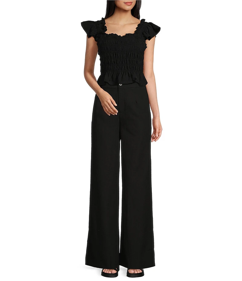 Blu Pepper High Waist Split Leg Pants
