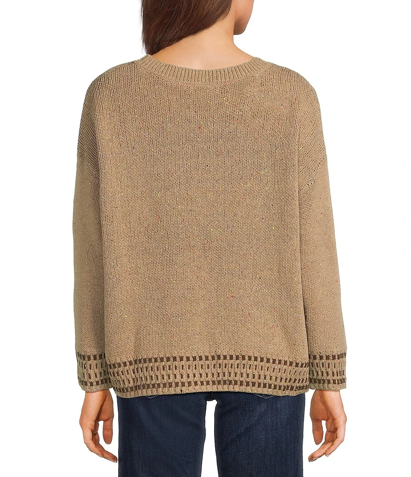 Blu Pepper Horse Print Long Sleeve Knit Sweater