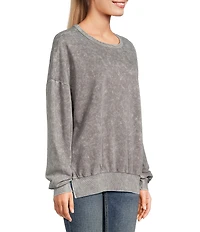 Blu Pepper Knit Long Sleeve Top