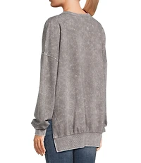 Blu Pepper Knit Long Sleeve Top