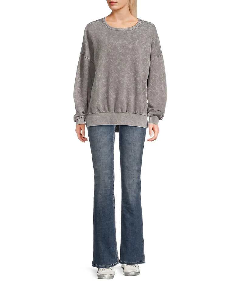 Blu Pepper Knit Long Sleeve Top