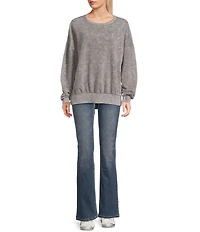 Blu Pepper Knit Long Sleeve Top