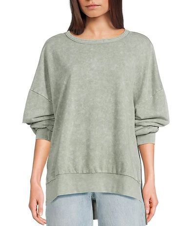 Blu Pepper Knit Long Sleeve Top