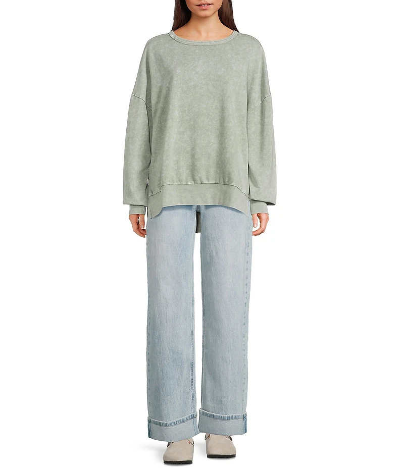 Blu Pepper Knit Long Sleeve Top