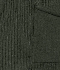 Blu Pepper Knit Mock Neck Front Pocket Short Sleeve Sweater