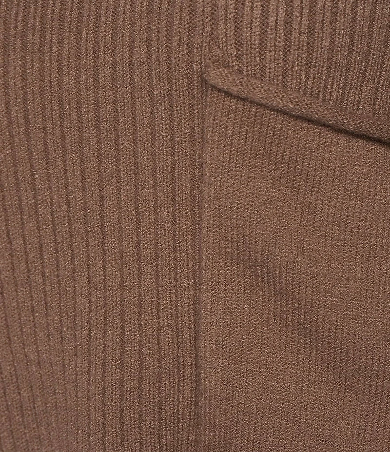 Blu Pepper Knit Mock Neck Pocket Front Long Sleeve Sweater