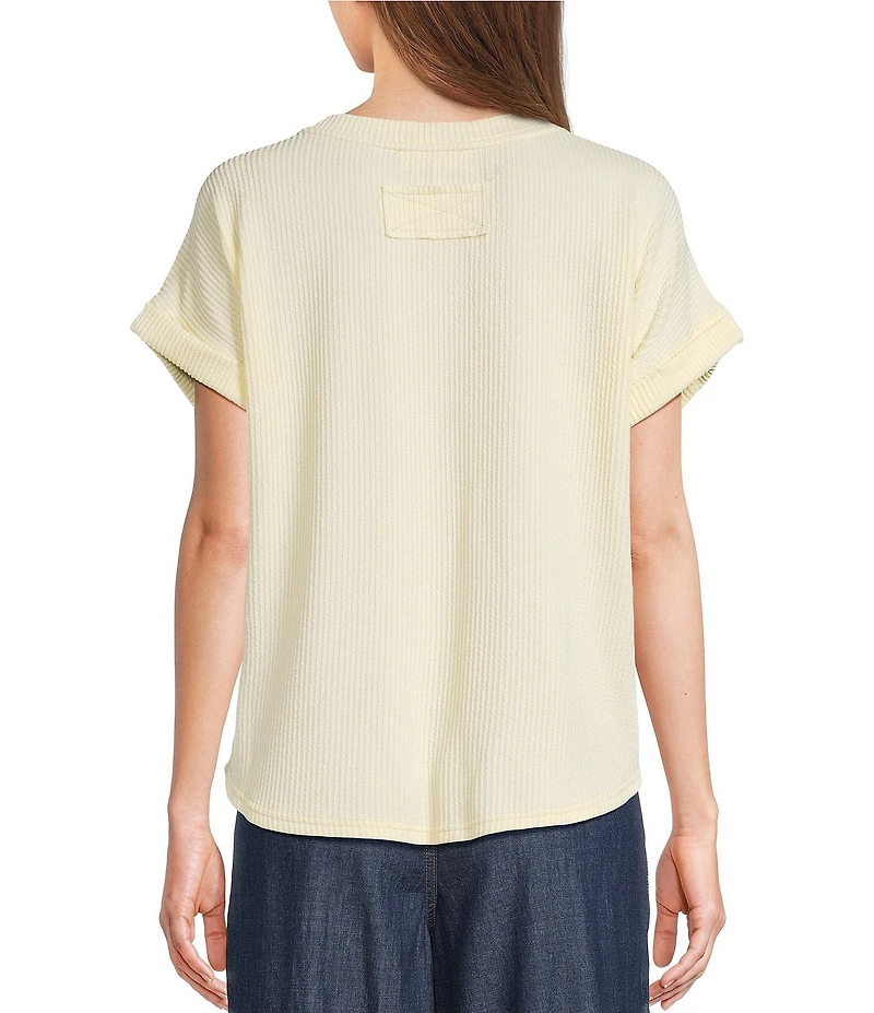 Blu Pepper Knit Short Sleeve Top