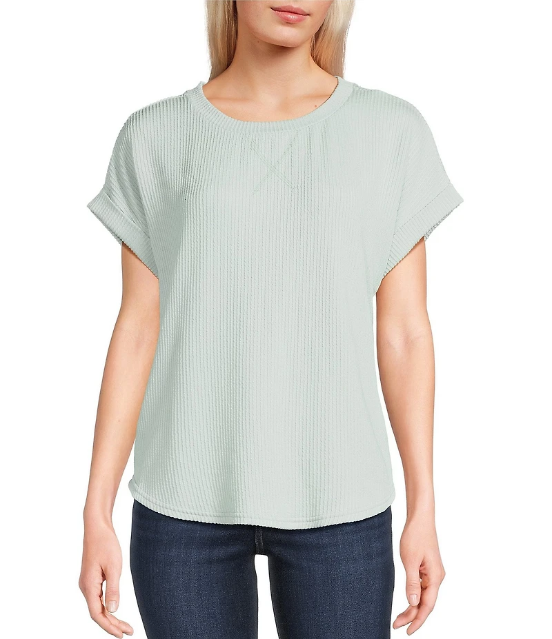 Blu Pepper Knit Short Sleeve Top